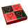 Valentines Day Candy Gift Box 8 oz square Red and Black Squares