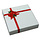 Ribbon and Holly Square Candy Box with Insert 8 oz.