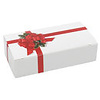 Ribbon and Holly candy box 1 1/2 pound