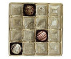 8 oz Square Gold Plastic Tray 16 Cavity