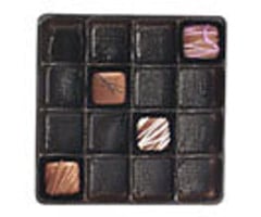 8 oz Square Brown Plastic Tray 16 Cavity