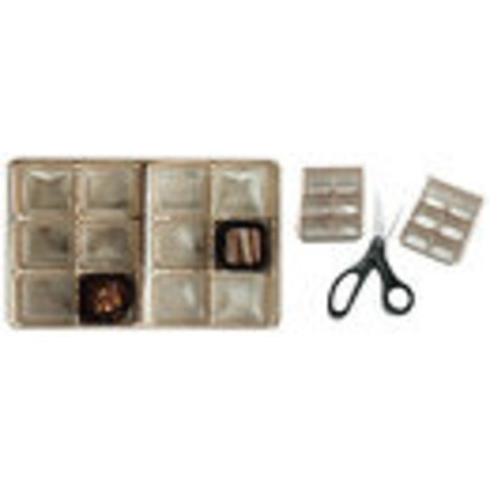1/2# Gold Plastic Tray 12 Cavity