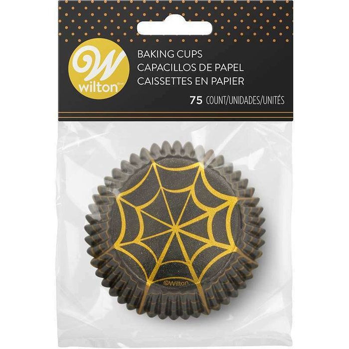 Spiderweb Foil Halloween Cupcake Liners 24 count