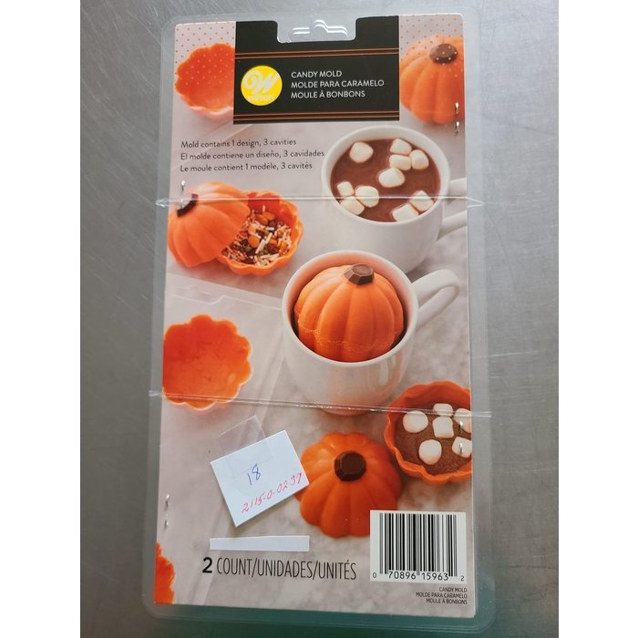 Pumpkin 3-D Candy Mold 2 Piece
