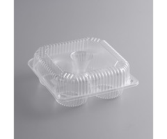 4 Ct Plastic Cupcake Box