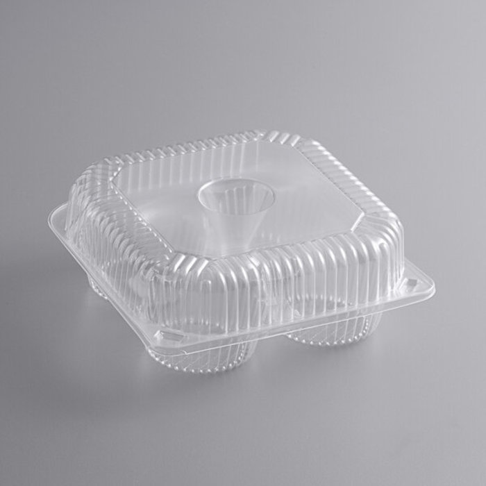 4 Ct Plastic Cupcake Box