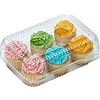 6 Ct  Plastic Cupcake Box