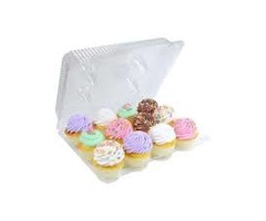 12 Count Plastic Standard Size Cupcake Box