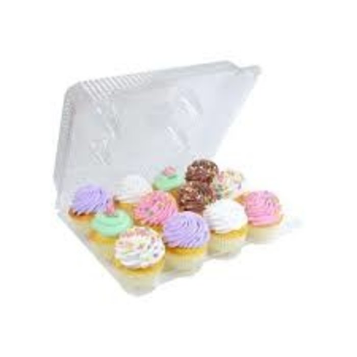 12 Count Plastic Standard Size Cupcake Box