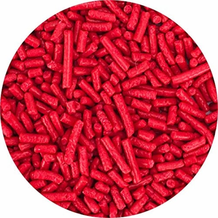Jimmies Red Cupcake & Cookie Sprinkles  1 oz