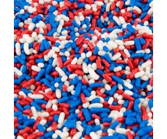 Red, White and Blue Cake Sprinkles - Cupcake Sprinkles Jimmies