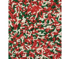 Red & Green Jimmies Cookie & Cupcake Sprinkles  1 oz
