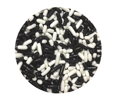 Black and White Jimmies Cookie Sprinkles 2 Cups