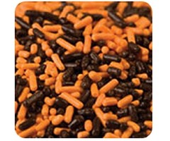 Brown and Orange Jimmies Cookie Sprinkles 1 cup