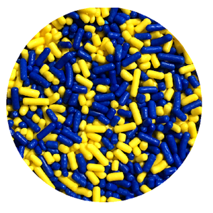 Blue and Yellow Jimmies Cookie Sprinkles 2 cups