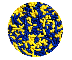 Blue and Yellow Jimmies Cookie Sprinkles 1 cup