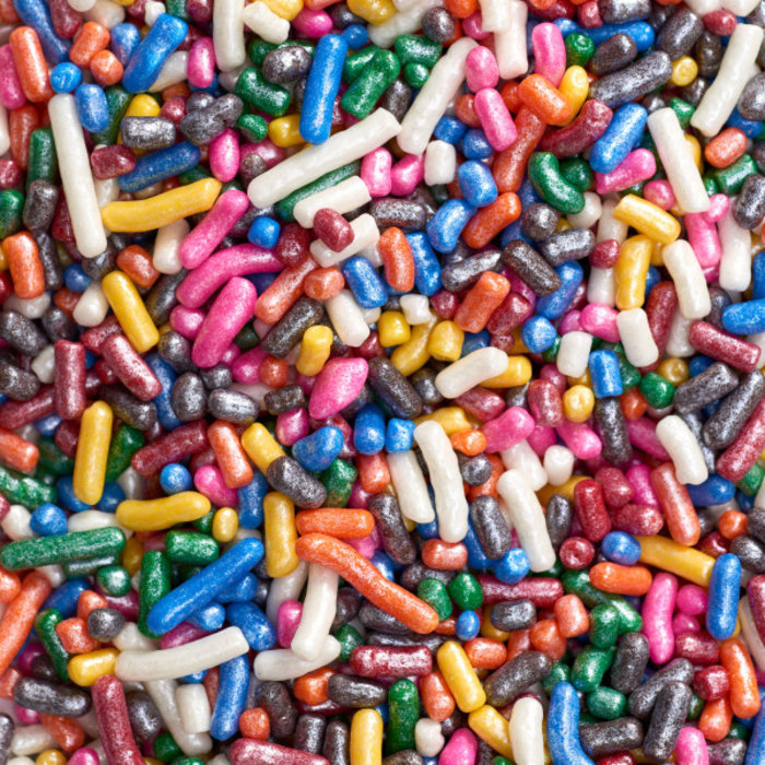 Rainbow Shimmer Jimmies Cupcake Sprinkles 1 Cup