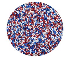 Red, White and Blue Nonpareils Cupcake Sprinkles 2 Cups