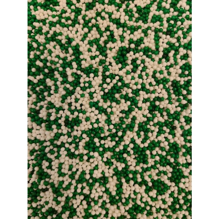 Green and White Nonpareils Cookie Sprinkles 1 Cup