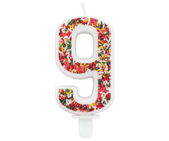Sprinkle Candle Number 9