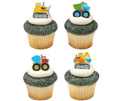 Construction Vehicle Cupcake Rings