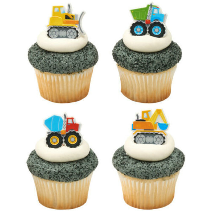 Construction Vehicle Cupcake Rings
