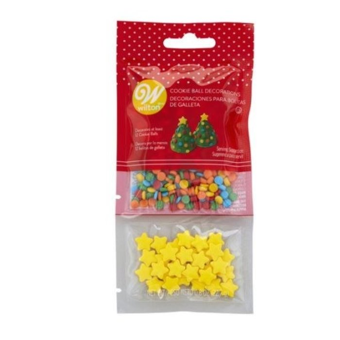 Star and Confetti Cookie Ball Decorations