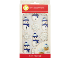 Snowman and Snowflake Icing Decorations