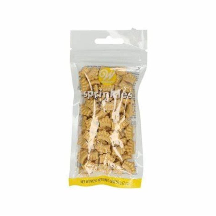 Gold Crown Shaped Sprinkles