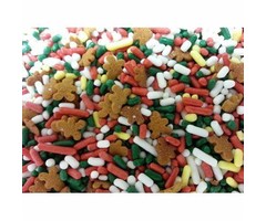 Gingerbread Boy Shaped Cupcake and Cookie Sprinkles Mix 1 oz.