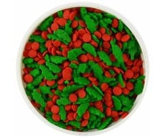 Holly Shaped Cupcake and Cookie Sprinkles 1 oz