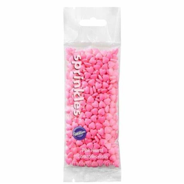 Pink Heart Shaped Sprinkles