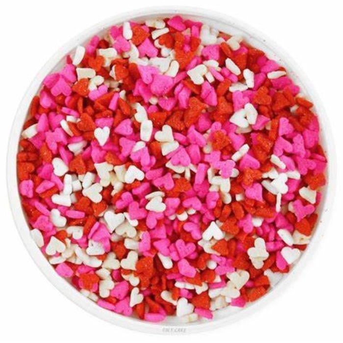 Mini Heart Shaped Cupcake Sprinkles - Cookie Sprinkles  1 oz Quins