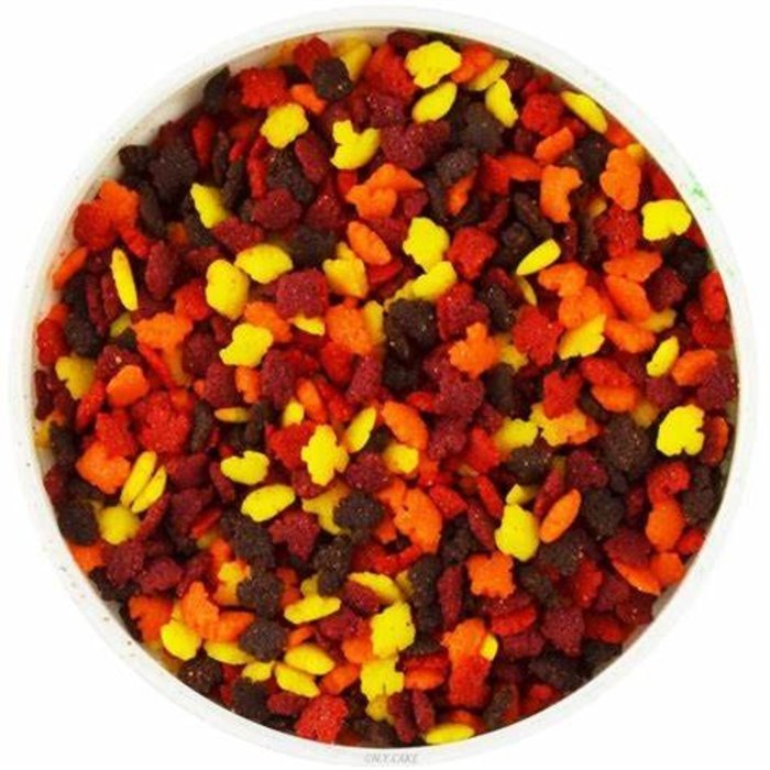 Mini Fall Leaves Shaped Sprinkles 2 Cups