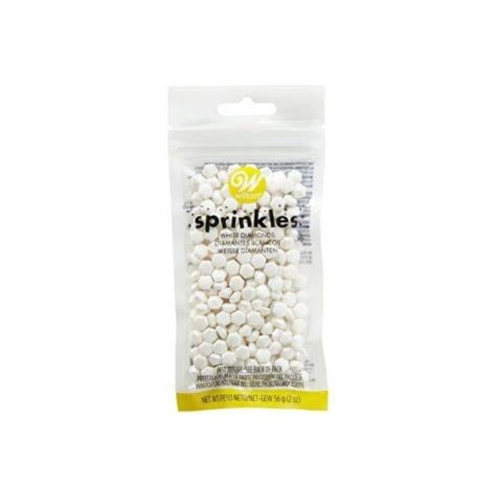 White Diamond Shaped Sprinkles