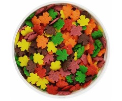 Fall Leaf Quins Cupcake & Cookie Sprinkles  1 oz