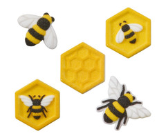 Honey Bees Edible Cupcake Toppers
