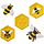 Honey Bees Edible Cupcake Toppers