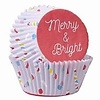Merry and Bright Christmas Cupcake Liners
