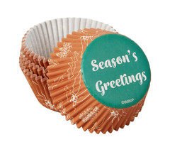 Season's Greetings Christmas Cupcake Liners