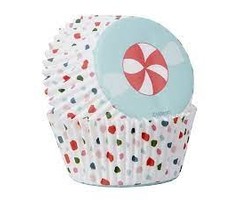 Peppermint Candy Dot Christmas Cupcake Liners