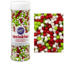 Christmas Jumbo Nonpareils Cupcake and Cookie Sprinkles 4.8 ouce
