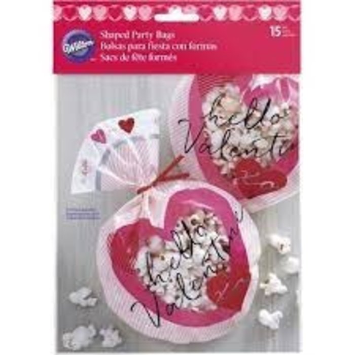 Hello Valentine's Day Shaped Party Bags