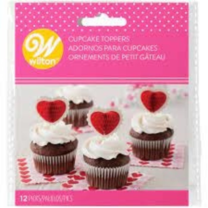Heart Honeycomb Cupcake Picks