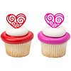 Scroll Heart Valentine's Day Cupcake Picks