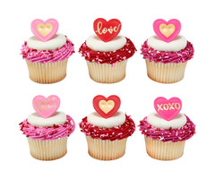 Love Heart Valentine's Day Cupcake Rings