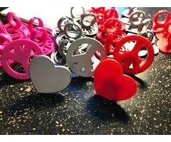 Heart Rings and Peace Sign Rings for Cupcakes