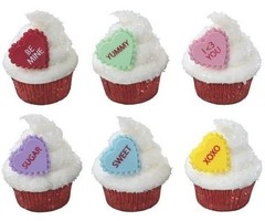 Conversation Heart Valentine's Day Cupcake Rings by DeocPac