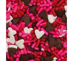 Chocolate Hearts Mix Valentine's Day Sprinkles by Wilton 3.75oz
