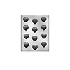 Ribbed Heart Valentine's Day Candy Mold by Ck Products 90-1041